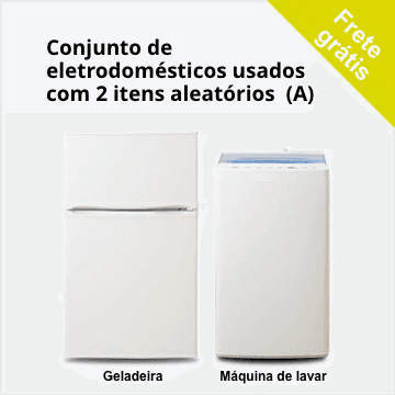 Conjunto de 2 itens A (geladeira 100-150L/máquina de lavar) de eletrodomésticos usados - à escolha