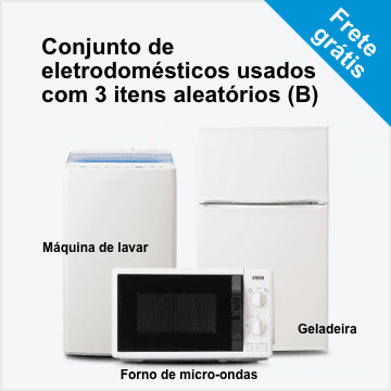 Conjunto de 3 itens B (geladeira 100-150L/máquina de lavar/micro-ondas) de eletrodomésticos usados - à escolha