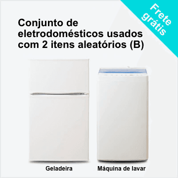 Conjunto de 2 itens B (geladeira 80-120L/máquina de lavar) de eletrodomésticos usados - à escolha