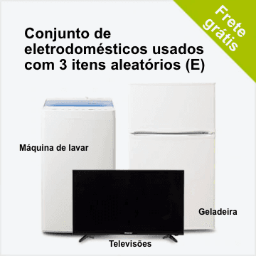 Conjunto de 3 itens E (geladeira 80-120L/máquina de lavar/TV) de eletrodomésticos usados - à escolha