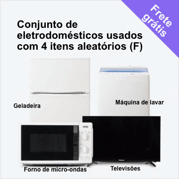 Conjunto de 4 itens F (geladeira 80-120L/máquina de lavar/TV/micro-ondas) de eletrodomésticos usados - à escolha