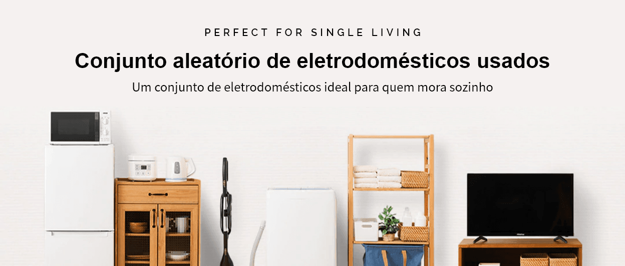 Um kit de eletrodomésticos econômico que combina os tamanhos comuns "para morar sozinho".