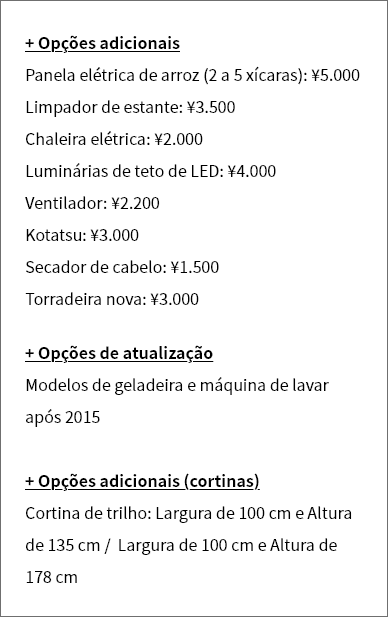 Opções