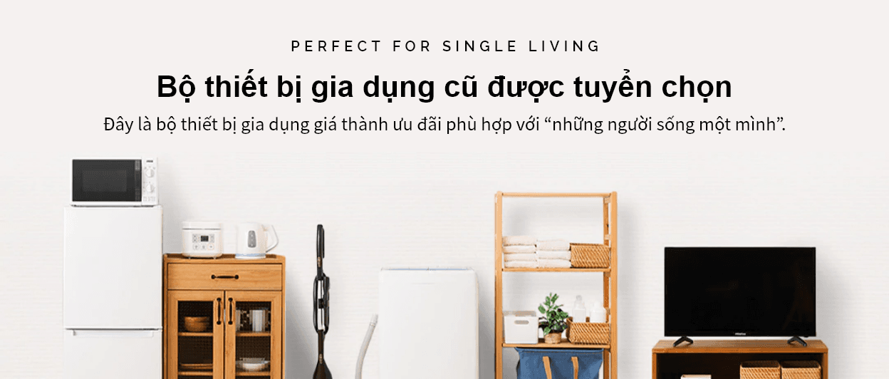Bộ đồ điện gia dụng giá hời kết hợp các kích cỡ "dành cho người sống một mình" thông dụng.