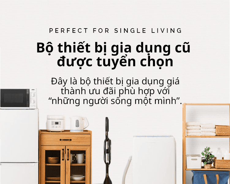 Bộ đồ điện gia dụng giá hời kết hợp các kích cỡ "dành cho người sống một mình" thông dụng.